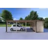 Auvent en bois 24 m², 44mm, côté droit
