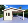 Pergola bois 29.33 m², 44mm, vue frontale