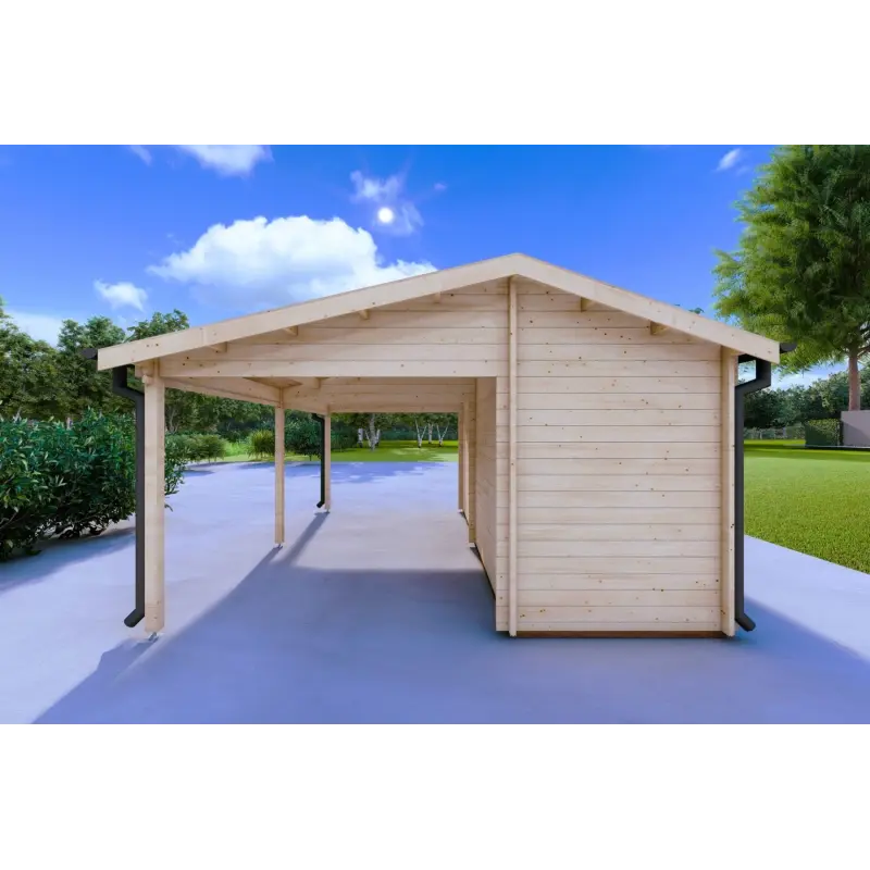 Pergola bois 29.33 m², 44mm, vue arrière