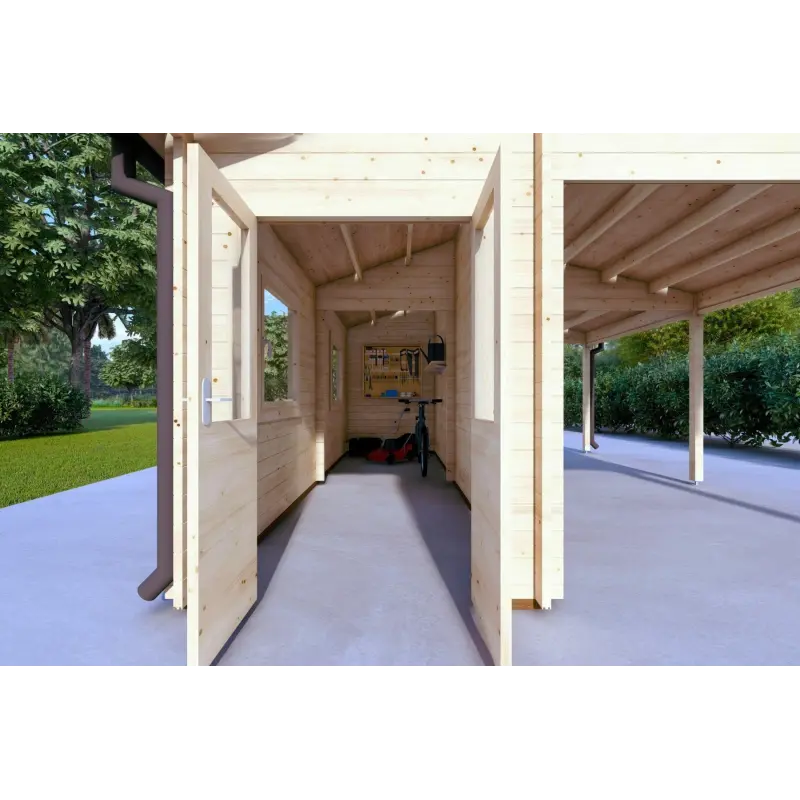 Pergola bois 29.33 m², 44mm, intérieur