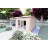 Maison en bois de jardin ERICA 7x4, 44mm, façade côté droit