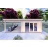 Maison en bois de jardin ERICA 7x4, 44mm, vue frontale