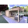 Maison en bois de jardin ERICA 7x4, 44mm, vue arrière côté gauche