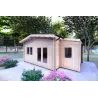 Abris de jardin en bois JASMINE 8x4, 44mm, façade côté droit