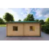 Garage en bois simple avec remise 35 m², 44mm, côté droit