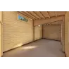 Garage en bois simple avec remise 35 m², 44mm, intérieur