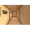 Garage en bois simple avec remise 35 m², 44mm, vue intérieure du débarras