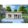 Abris de jardin en bois AFRODITE 6.5x3.5, 44mm, vue frontale
