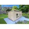 Abris de jardin en bois AFRODITE 6.5x3.5, 44mm, façade côté gauche