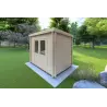Remise en bois OLGA 3x2, 44mm, façade côté droit