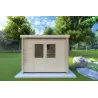 Remise en bois OLGA 3x2, 44mm, vue frontale