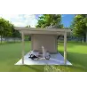 Abris de jardin en bois AMARISSA avec auvent 3x4, 44mm, côté droit