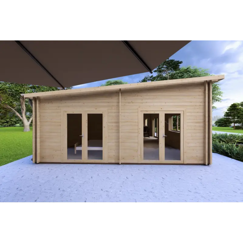 Maison isolée LILLY 11.70x6.60, 44/100/44 mm, côté gauche