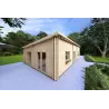 Maison isolée LILLY 11.70x6.60, 44/100/44 mm, façade côté gauche