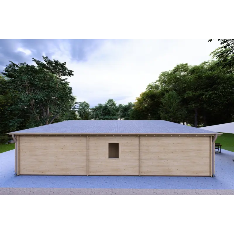Maison isolée LILLY 11.70x6.60, 44/100/44 mm, vue arrière