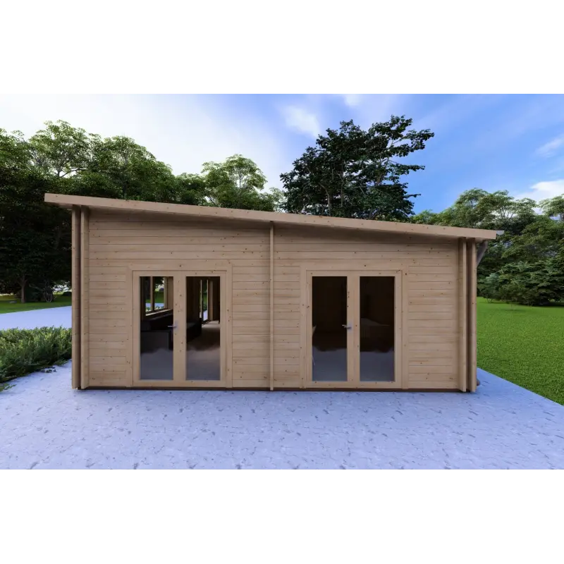 Maison isolée LILLY 11.70x6.60, 44/100/44 mm, côté droit