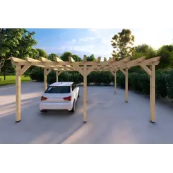 Pergola bois 6x5, vue frontale