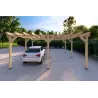 Pergola bois 6x5, vue frontale
