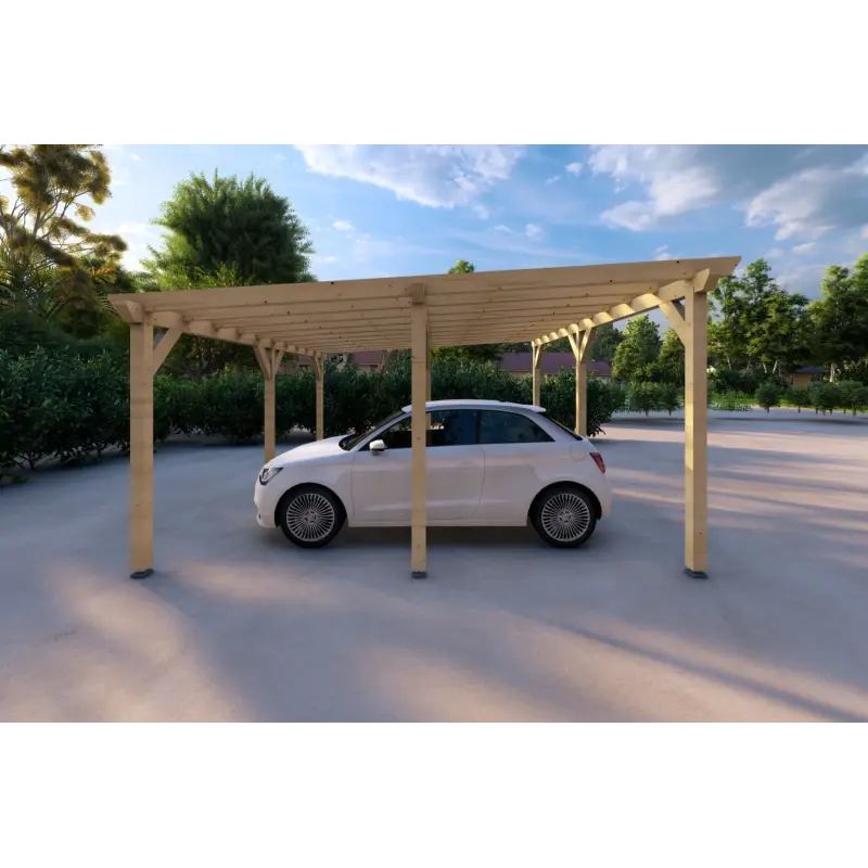 Pergola bois 6x5, côté gauche