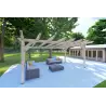 Carport en bois 20 m², façade côté gauche