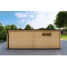 Garage en bois avec toit à un versant 38 m², 44mm, vue arrière