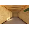 Garage en bois avec toit à un versant 38 m², 44mm, intérieur