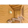 Maison isolée BIANCA 40m², 44/100/44 mm, intérieur salle de bains