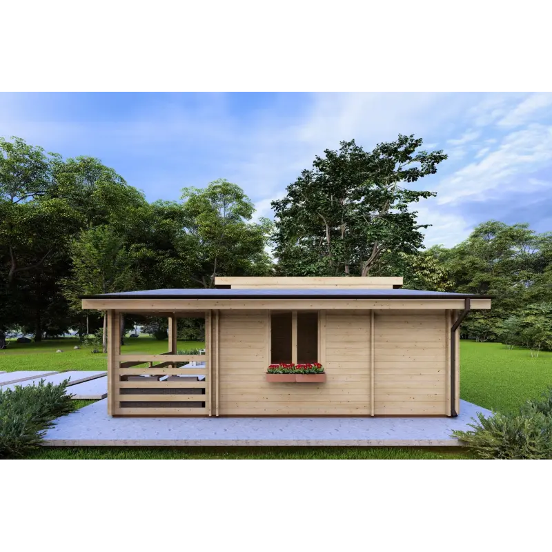 Maison isolée BIANCA 40m², 44/100/44 mm, côté droit