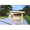 Maison isolée BIANCA 40m², 44/100/44 mm, façade côté droit