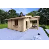Maison isolée BIANCA 40m², 44/100/44 mm, façade côté gauche