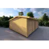 Garage double avec débarras en bois 6x8, 60mm, côté gauche