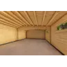 Garage double avec débarras en bois 6x8, 60mm, intérieur