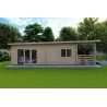 Chalet en bois CLOTILDE 5.5x10, 44mm, côté gauche