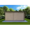 Chalet en bois CLOTILDE 5.5x10, 44mm, vue arrière