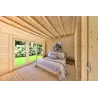 Chalet en bois CLOTILDE 5.5x10, 44mm, intérieur chambre principale