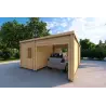Pergola bois avec double abri 5x6, 44mm, façade côté droit