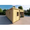 Pergola bois avec double abri 5x6, 44mm, façade côté gauche