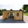 Pergola bois avec double abri 5x6, 44mm, vue arrière