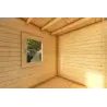 Pergola bois avec double abri 5x6, 44mm, intérieur