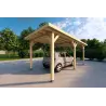 Carport en bois monopente 3x6, côté droit