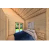 Maison en bois SILVIA 5.5x7.4, 44/100/44 mm, intérieur chambre principale