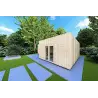 Maison isolée avec bardage SOLEIL 42 m², 60/100/30/40 mm, façade côté droit