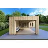 Maison isolée avec bardage SOLEIL 42 m², 60/100/30/40 mm, côté gauche