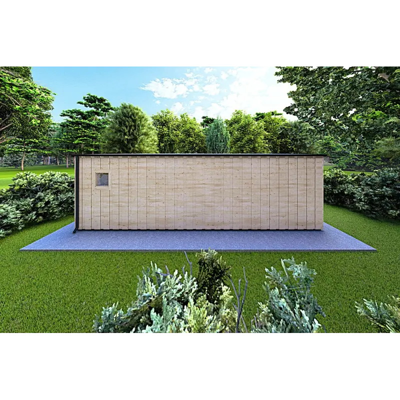 Maison isolée avec bardage SOLEIL 42 m², 60/100/30/40 mm, vue arrière