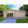 Chalet bois IRENE 8.6x4.9, 60mm, vue frontale