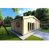 Chalet bois IRENE 8.6x4.9, 60mm, côté gauche