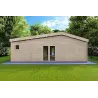 Chalet bois IRENE 8.6x4.9, 60mm, vue arrière