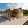 Chalet en bois habitable​ avec assemblage à queue d’aronde PAMELA 115 m², 100mm, façade côté droit