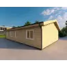 Chalet en bois habitable​ avec assemblage à queue d’aronde PAMELA 115 m², 100mm, côté gauche