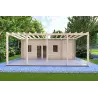 Maison en bois avec 3 pièces ISOBEL 50 m², 44/100/44 mm, vue frontale